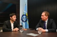 Santilli inició en Chubut la ronda con gobernadores en plena emergencia